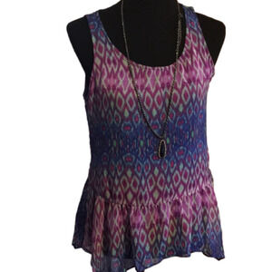 3 for $30 Peplum style purple & blue blouse Small